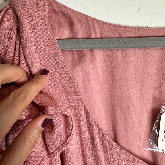 NEW Free People Dress | In the Mood for Frills Pink Mini Dress Size Large - Picture 5 of 7